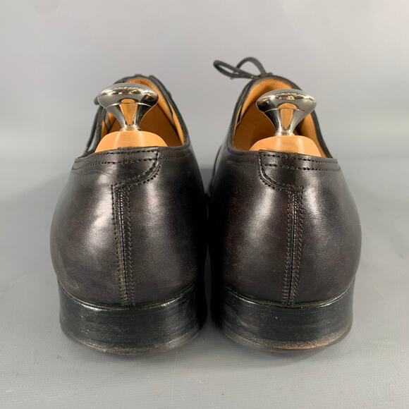 JOHN LOBB Size 9 Black Perforated Leather Pointed Toe Lace Up Shoes main image 7
